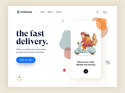 Delivery Service  Landing page - Web Design