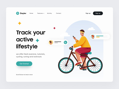 Hero Header Landing Page - Web Design