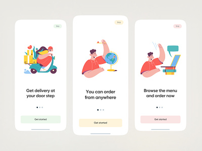 Delivery Onboarding UI Design - Mobile App android android app android application app delivery delivery app ios ios application minimal mobile mobile app design mobile application onboarding onboarding delivery uiux userinterface design ux