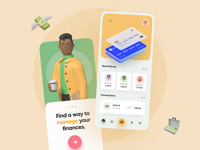 Finance : Mobile App 3d app app design application application design design finance finance app finance mangement kabul minimal mobile mobile app ui user experience user interface ux yasir
