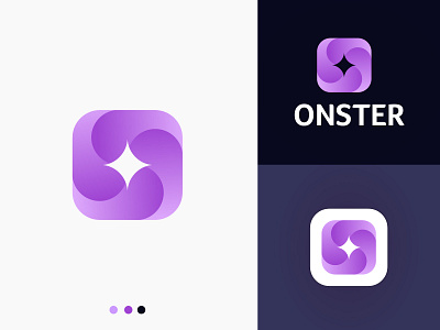 Onster Logo - Gradient logo abstract app icon branding branding identity business creative gradient inspiration letter logo logo mark modern o letter onster simple symbol technology tecnology vector web