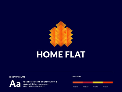 Home Flat - Logo Design 3d abstract abstraction branding branding identity business company concept flat gradient h home illustration logo modern modern home realestate symbol tecnology vector