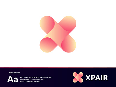 Xpair Logo - X Letter mark abstract branding branding identity business creative gradient letter logo logo mark modern modern logo simple symbol tecnology vector web x x lettter x logo xpair