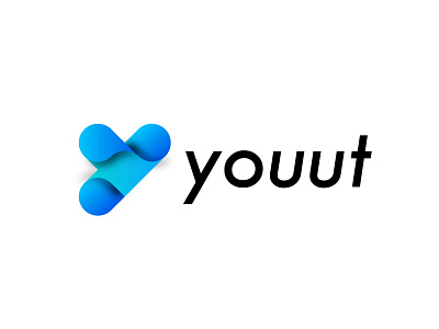 Youut Logo - Y Letter mark 2d abstract branding branding identity business gradient illustrator initial letter logo letter mark logo logo design logo mark modern modern logo symbol tecnology vector web y letter