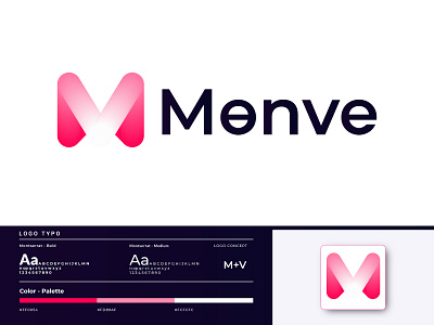 M+V letter logo design