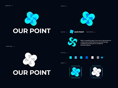 Our Point Logo Brand abstract branding branding identity design gradient logo logo worker modern our our point point logo symbol worker