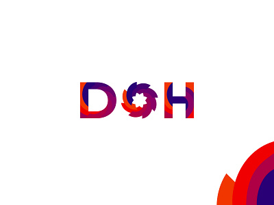 DOH Colorful Letter Logo abstract branding branding identity design doh gradient hoh colorfull hoh logo illustration logo modern symbol