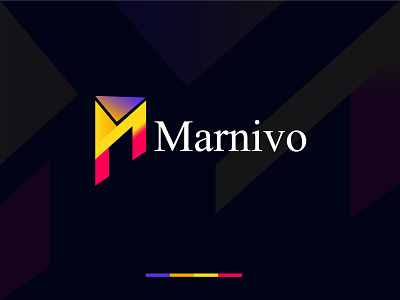 Marnivo Logo design abstract branding branding identity business logo creative design gradient icons latter logo logo logodesigner logotype marks modern monograms symbol tecnology