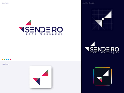 sendero logo design-messages abstract branding branding identity business logo creative folio gradient icon logo letter letter logo logo messges logo modern network simple stroke symbol tech