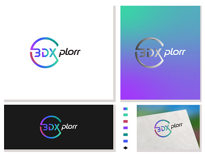 3dx plorr logo design-branding logo 3d 3dx logo abstract branding branding identity gradient graphic design logo modern modern logo motion graphics simple loog symbol tec
