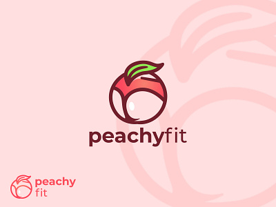 Minimalist Peachy Fit Sexy Bottom Logo Design