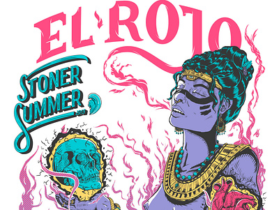 El Rojo Stoner Summer 2019 design illustration music art poster art typography