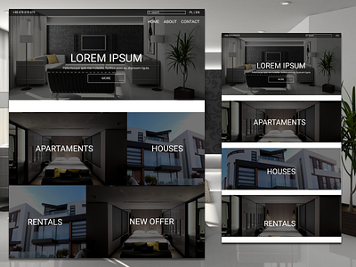 Real Estate Website Project app design minimal realestate rentals simple ui web webdesign website website design