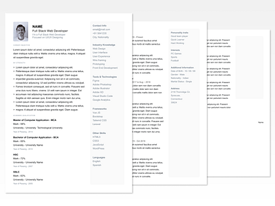 CV Design Using Figma cv cv design figma resume