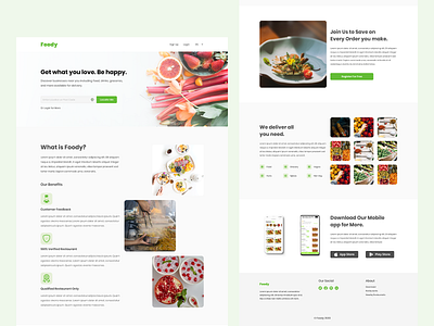 Landing Page Exploration | Food Delivery Website design figma food app homepage homepage design landing landing page landingpage ui ui design ux web web design website website concept