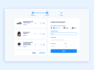 Daily UI 002/100 - Credit Card Checkout