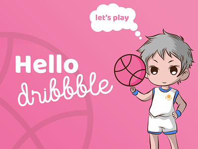 Hello Dribbble! hello illustration kazakhstan man