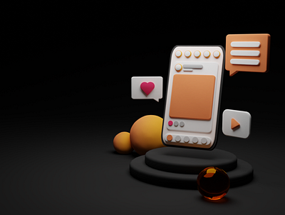 3D phone illustration