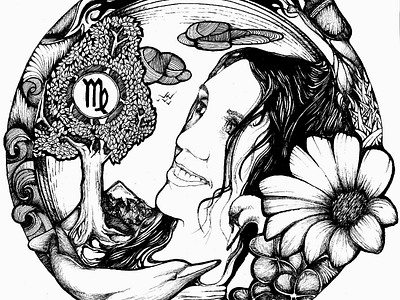 Virgo animal draw drawing nature rotring tint