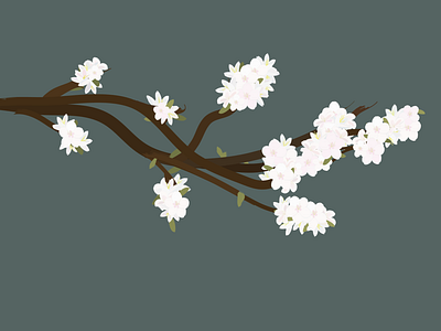 sakura branches in spring ai branches digital art flowers graphic design illustration art illustrator sakura spring