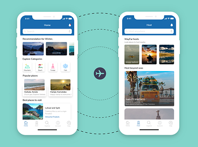 Travel App concept android app ui cards gradients homepage homepagedesign ios app design ios mobile app tab menu ui design