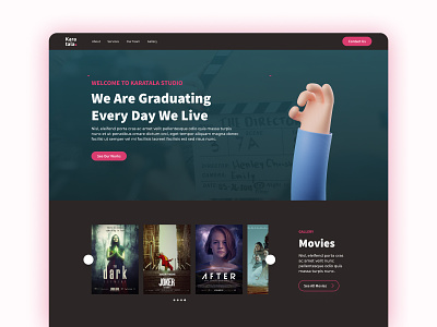 Karatala - Movie Studio Website creative agency design graphic design uiux website design