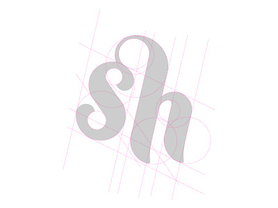 SH Logo Guides branding debut guides identity lettering ligature logo type
