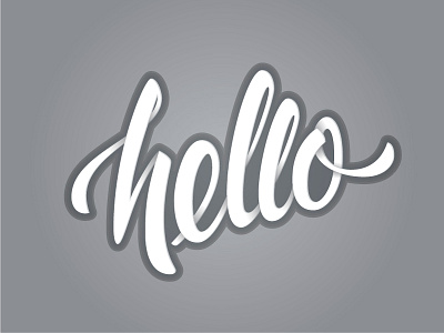Hello Script hand lettering hello identity ligature script type vector