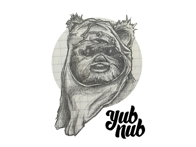 Yubnub Ii 800px character ewok hand type lettering may4th sketch star wars type vector type wip