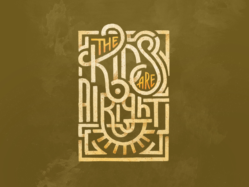The Kids are Alright allthetags handlettering type kids type deco lettering procreate