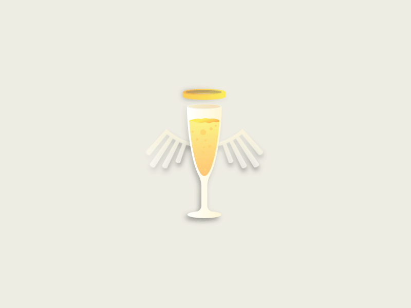 Champagne Icon animated champagne wings