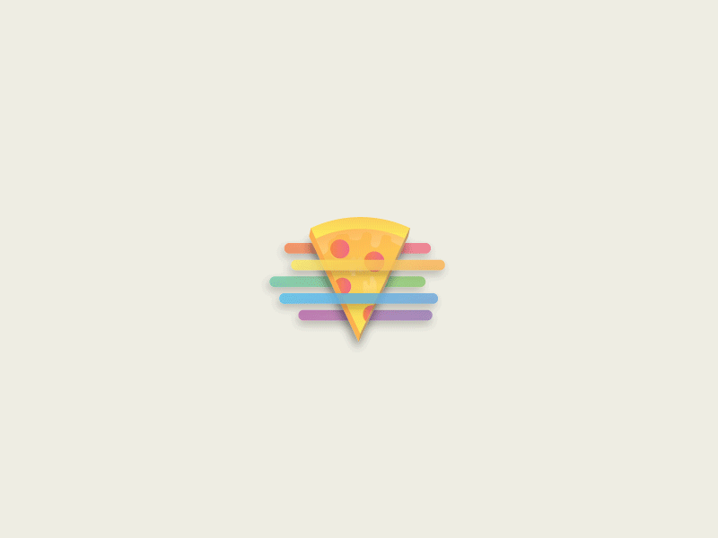 Pizza Icon animation neon pizza