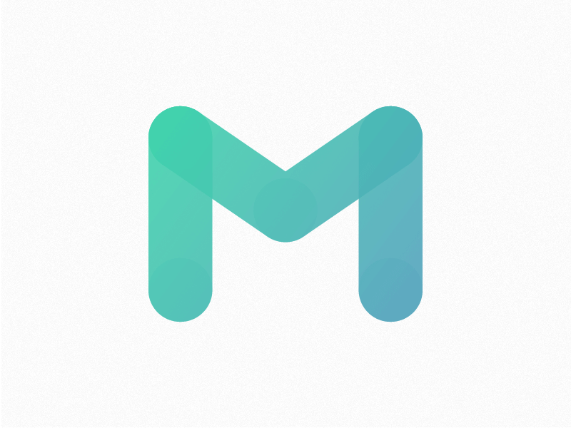 Ghostly M animated letter logo m motion