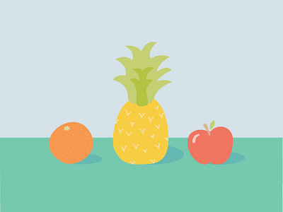 Playful Fruit apple bright colorful food fruit healthy orange pineapple playful