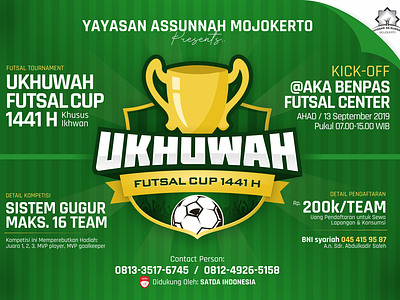 Ukhuwah Futsal branding design illustration logo