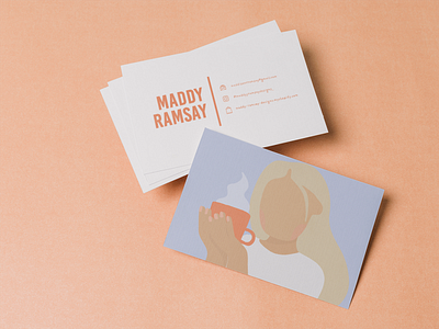 Maddy Ramsay Designs | Business Cards branding branding design business card business card design creative design illustration