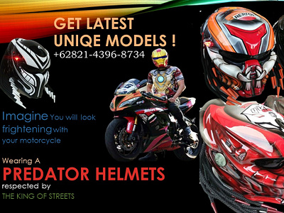 Predator Motorbike Helmet Dribbble