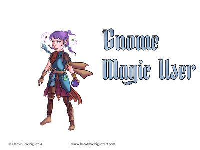 Gnome Magic User comic comic art concept art conceptart fantasy fantasyart gnome illustration illustrations ilustración rpg