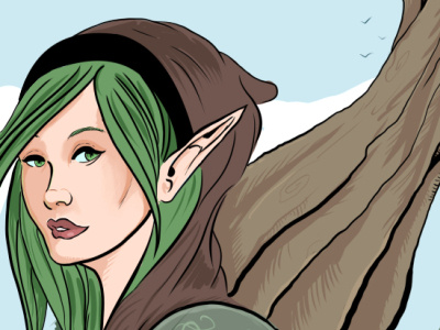 Forest Elf cartoon comic comic art illustration rpg