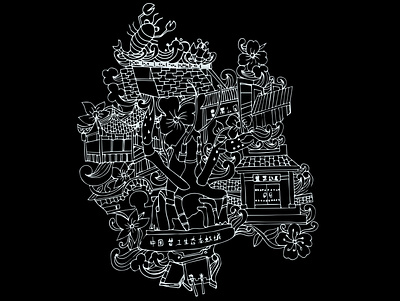 我的旅游故事-潜江篇 书籍插画 城市 插图 插画设计 旅游景点元素 潜江