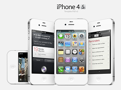 iPhone 4S Template v2 apple design freebie iphone