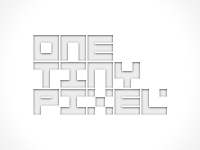 One Tiny Pixel grey logo minimal white