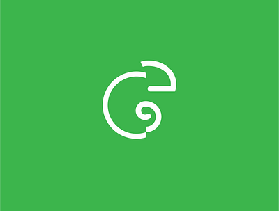 green chameleon animal animals art brand brand design brand identity chameleon design green icon logo minimalism modern simplicity symbol