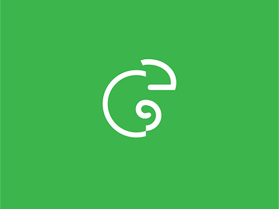 green chameleon animal animals art brand brand design brand identity chameleon design green icon logo minimalism modern simplicity symbol
