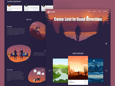 Travel Website (Explore the Nature) 1st dribble shot app design explore nature figma photoshop travel ui ux ux design website