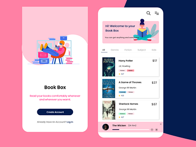 Book Application dribble uiux