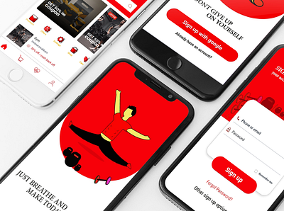 FROLIC, GYM APP dribble gym app illustration mobile application mobile ui ui uiux