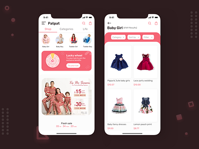 Ecommerce iOS and Andriod App android app apparel design appdevelopment baby clothes ecommerce ecommerce app ecommerce design ios app mobileappdesign mobileappdevelopment uxdesign