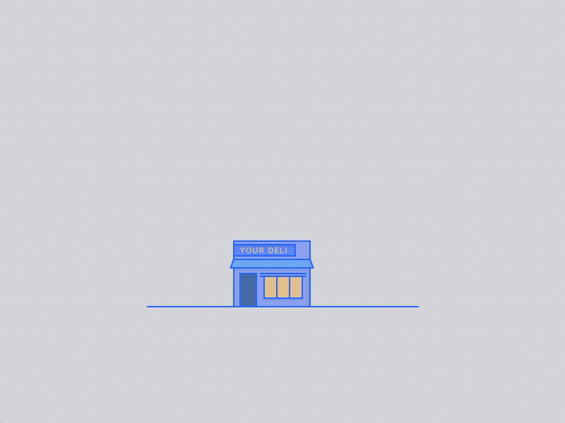 Deli.Run animation building house illustration