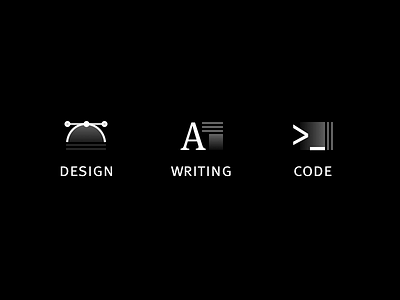 Black and white gradient icons